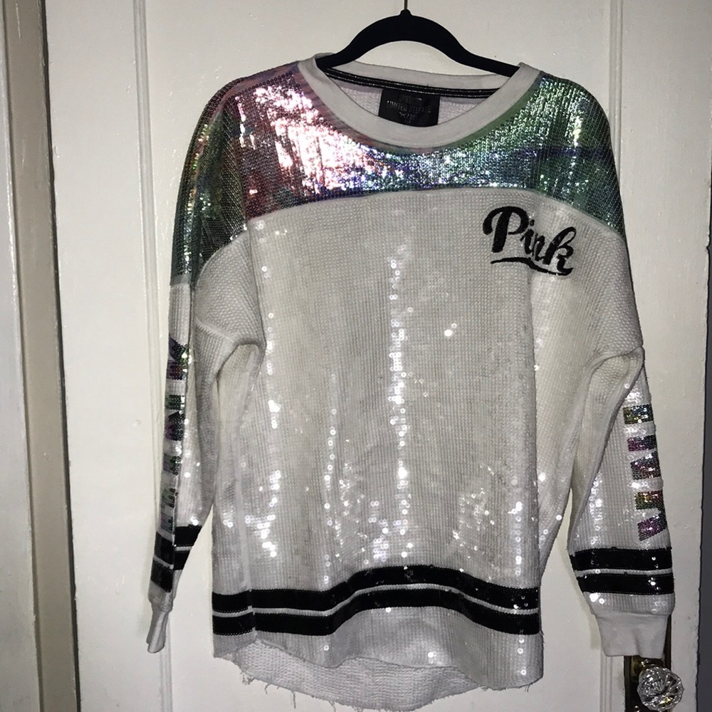 Limited Release PINK Sequins Open back Sweater